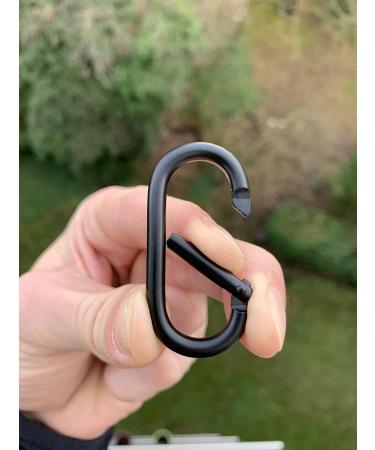 Holesto 3 Set Mini Oval Karabiner - Black Key Organizer & Karabiner Haken - Compact 50x25 mm Carabiner Set for Keyrings - Buy Online on GoSupps.com