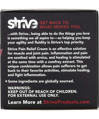 Strive Joint Pain Relief & Muscle Recovery Cream | 2 Oz Jar | Made in USA - Buy Online on GoSupps.com