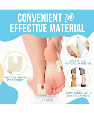 JJ CARE Callus Cushions (Pack of 30) - U Shape Callus Pads for Bottom of Foot - Soft Felt Foot Pads for Women - Pain Relief & Foot Care - Buy Online on GoSupps.com