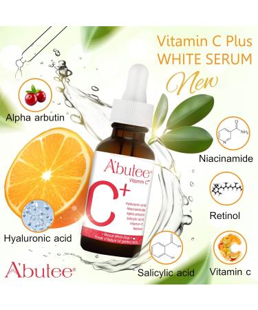 ARBUTEE Vitamin C Anti-Aging and Brightening Serum | Hyaluronic Acid Niacinamide Retinol & More for Men & Women - International Shipping Available - Buy Online on GoSupps.com