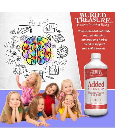 Buried Treasure Added Attention for Kids - GABA, DHA & Herbal Blend for Brain Health - 16.54 oz - Buy Online on GoSupps.com