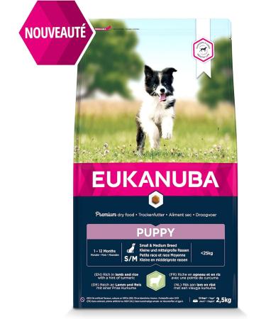 Eukanuba Puppy & Junior Adult Dry Food For Small and Medium Breed Lamb&Rice 2.5kg - Buy Online on GoSupps.com