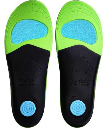 KidSole Stealth Fighter Insoles - High Arch Support Slim Profile & Memory Foam for Toddler Comfort (Size 11-2 - Buy Online on GoSupps.com