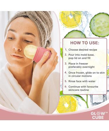 Glow Cube Ice Roller - Reusable Facial Treatment for Brightening Skin & Reducing Puffiness (Pastel Pink) - Buy Online on GoSupps.com