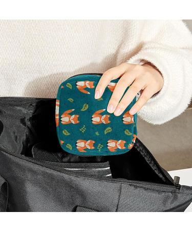 Fox Pattern Sanitary Napkin Storage & Travel Makeup Bag - GIAPB Period Bag Color4568 - Buy Online on GoSupps.com