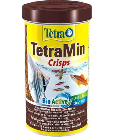 Tetramine crisp main feed for all tropical decorative fish with high nutritional value and minimal water load 500 ml crisp 500 ml (1 Pack)