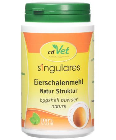 CDVet natural products Singular eggshell flour nature structure 350 g - dog cat - calcium source - with raw feeding+bone -free diet - digestible with growth+pregnancy+lactation