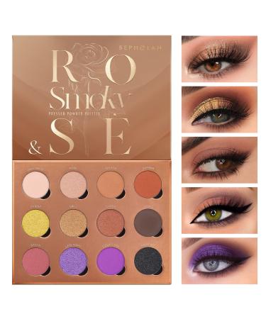 BEPHOLAN Eyeshadow Palette - Matte and Shimmer Nude Eyeshadow Palette with Smokey Eye Makeup  12 Colors Long Lasting Waterproof Eyeshadow Palette.