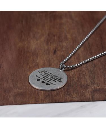 Shop MunsteryAid Medical Alert ID Necklace for Women - Engraved 316L Stainless Steel Emergency ID Dog Tag with Leather Cord - Buy Online on GoSupps.com
