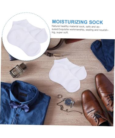 FRCOLOR 1 Pair Protective Socks Moisture Socks for Dry Feet Foot Care Socks Blue Glass Bottle Feet Repair Socks Beauty Socks Gel Spa Socks Cracked White Sebs Pedicure Foot Socks Women's - Buy Online on GoSupps.com