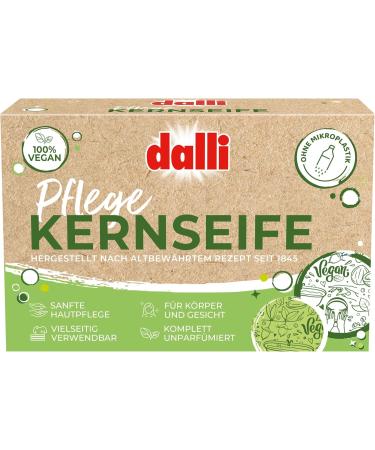  DALLI Dalli Plant-Based Care Soap - Pack of 9 (9 x 125g) in a Folding Box - Gentle Fragrance-Free Face and Body Cleansing - With Pure Plant Oils for Sensitive Skin - Buy Online on GoSupps.com