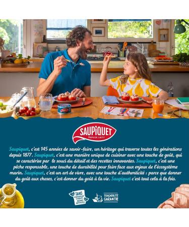 SAUPIQUET - Filets de Sardines Citron Basilic - Sans Huile - Sans Ar tes - Sans conservateurs colorants ni ar mes artificiels - Issus d'une P che Tra abilit Garantie - 15 Conserves (100 g) Citron Basilic 100 g (Lot de 15) - Buy Online on GoSupps.com