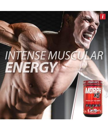 iSatori Morph X5 Intense Pre Workout with Beta Alanine Creatine Magnapower Citrulline Malate- Nitric Oxide Flow & Pump Supplement for Energy Endurance and Strength Cherry Frost (20 Servings) - Buy Online on GoSupps.com