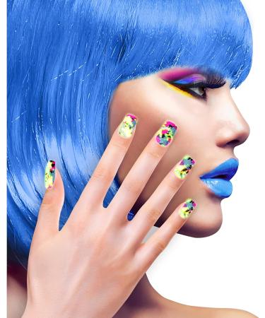 Widmann Fingernails Set - 12 Self-Adhesive Nail Enhancements for Carnival Theme Parties & Halloween - Buy Online on GoSupps.com