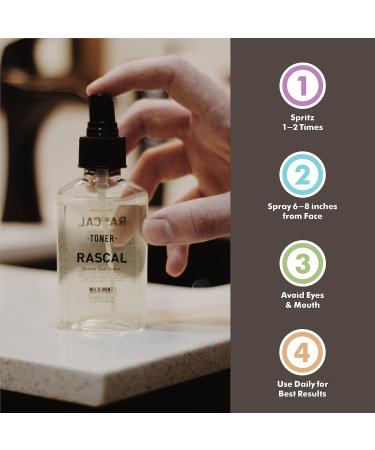 Rascal Face Toner for Men - Sage Oil Beetroot & Caffeine to Reduce Wrinkles and Clear Away Impurities (3.4 Fl Oz) - Buy Online on GoSupps.com