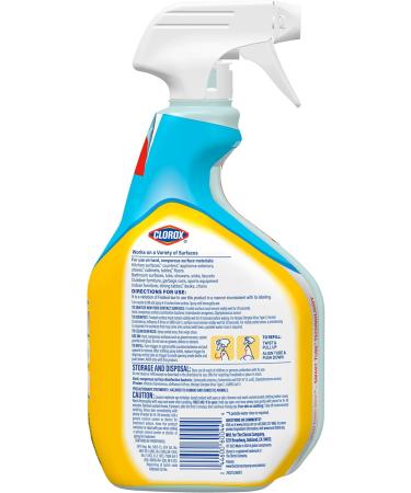 Clorox Disinfecting All Purpose Cleaner - Kills 99.9% of Bacteria & Viruses Bleach Free Crisp Lemon Scent - 32 oz - Buy Now for International Shipping - Buy Online on GoSupps.com