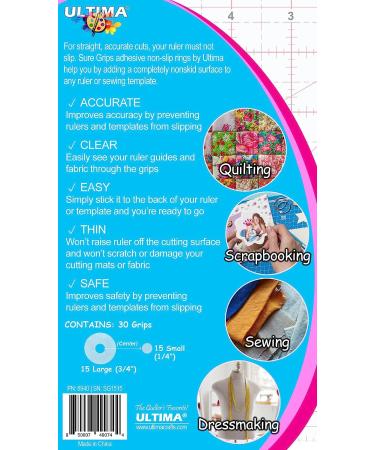 Ultima Sure Grips Non-Slip Ruler Grip Rings - 30 Rings for Quilting & Patchworking - Buy Online on GoSupps.com