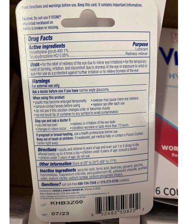 Visine Advanced Relief Redness Reliever Eye Drops 0.28oz - Pack of 12 - Buy Online on GoSupps.com