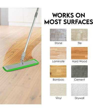 Microfiber Mop Pads 4 Pack - Reusable Washable Cloth Replacement Heads - Fits Bona, Bruce, Rubbermaid, Libman + More - 18 Inch - Wet, Dry, Dust, Spray - Velcro Attachment - Best Thick Cleaning Refill - Buy Online on GoSupps.com