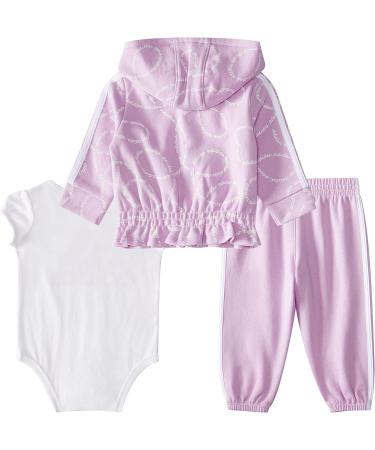 Adidas Girls 3-Piece Fleece Set 12 Months - Pulse Lilac | Cozy and Stylish - Buy Online on GoSupps.com