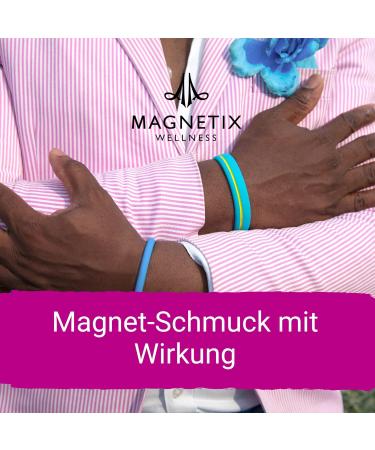 Magnetix Wellness Flexi Magnetic Tab - Skin-Friendly Silicone Magnetic Jewelry in Blue - Perfect Fit for Swollen Wrists | Shop Internationally - Buy Online on GoSupps.com