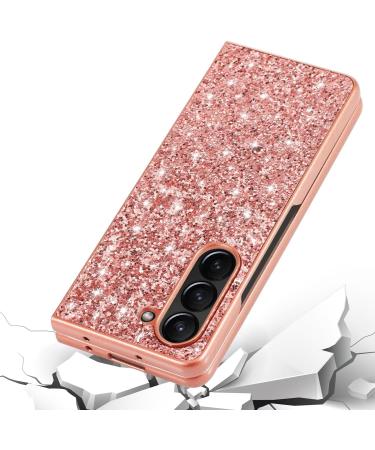 Buy Tivenfezk Nadoli Glitter Shell Case for Samsung Galaxy Z Fold 5 - Red Glossy Sparkling Bling Ultra-Small Shockproof Protective Cover - Buy Online on GoSupps.com