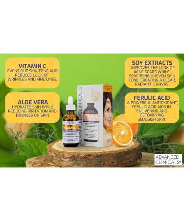 Advanced Clinicals Retinol, Hyaluronic Acid & Vitamin C Serum Set | Anti-Aging Skincare for Women | Brightening, Firming & Hydrating Formula | 1.75 Fl Oz 3pc Set - Buy Online on GoSupps.com