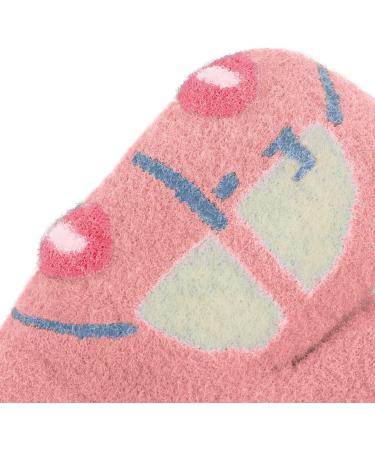 Cute Fox Knitting Short Full Finger Gloves for Toddler Kids | Thermal Plush Lining | 1-3 Yrs | Perfect for Winter, Cycling, Camping | Car/Pink - Buy Online on GoSupps.com