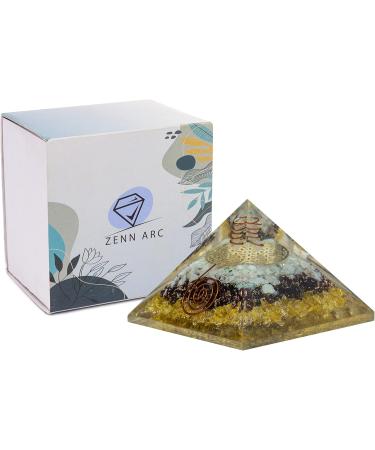 Orgone Pyramid - Promotes Prosperity and Wealth- Money Crystal Green Aventurine Red Garnet and Citrine - Reiki Healing Chakra Balancing Orgonite Pyramid - Positive Energy Flow for Yoga Meditation  - Buy Online on GoSupps.com