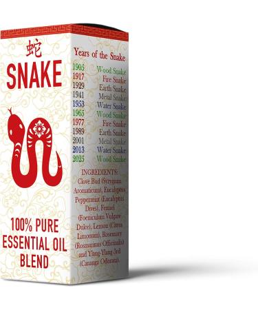 Mystix London | Snake - Chinese Zodiac Essential Oil Blend 10ml - for Diffusers Aromatherapy & Massage Blends | Perfect as a Gift | Vegan GMO Free - Buy Online on GoSupps.com