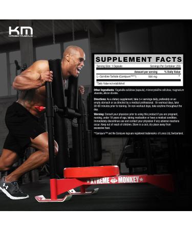 Kaged Muscle Premium L-Carnitine 500mg | Stimulant-Free for Men & Women | Supports Muscle Recovery & Soreness Reduction | 250 Veggie Capsules - Buy Online on GoSupps.com