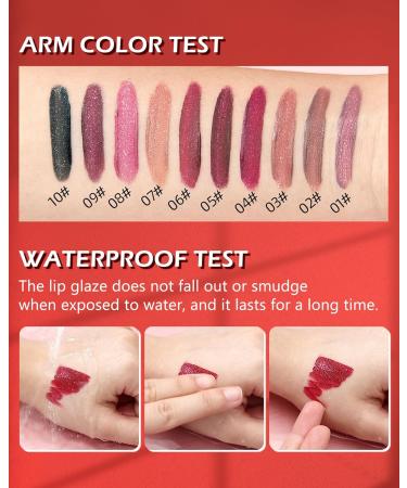 Glitter Lip Gloss Liquid Lipstick Set - Diamond Shimmer Matte High Pigment Long-Lasting Waterproof Lipstick Duo for Women - Sparkling & Bold Makeup Choice - Buy Online on GoSupps.com