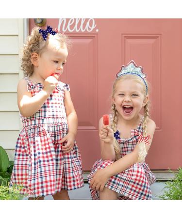 Whaline 4th of July Bow Hair Clips - Patriotic Stars and Stripes Barrettes for Girls and Women | American Flag Hair Accessories for Independence Day & Memorial Day (6Pcs) - Buy Online on GoSupps.com