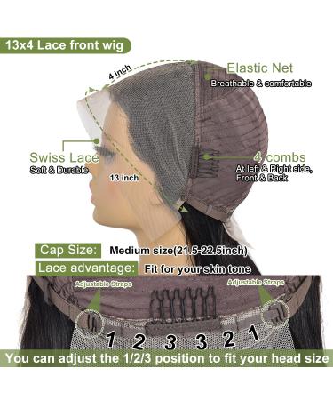 Alipeacock 10 Short Bob Human Hair Lace Front Wig - 150% Density Brazilian Virgin Straight Bob - Pre Plucked with Baby Hair for Black Women - Buy Online on GoSupps.com