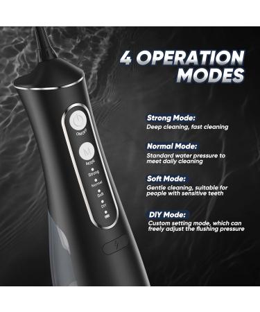 2024 Water Dental Flosser - Cordless IPX7 Oral Irrigator 4 Modes Rechargeable Teeth Cleaner Portable 300ML - Best Flossing Solution for Healthy Teeth - Buy Online on GoSupps.com