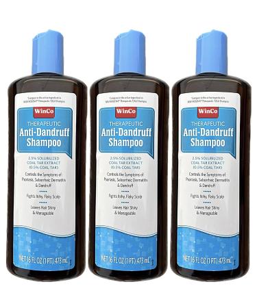 3 Pack Therapeutic Coal Tar Gel Shampoo Anti Dandruff - Psoriasis Seborrheic Dermatitis 16 oz each Bottle - Large Size - T Gel - Buy Online on GoSupps.com