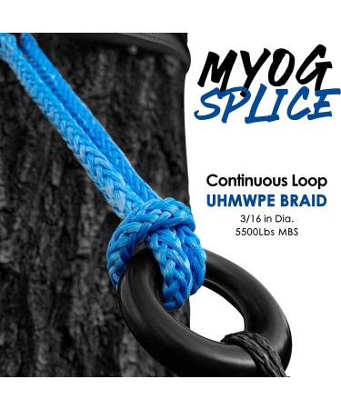 Emma Kites 100% UHMWPE Braided Cord 3/16 x 100Ft Black - Heavy Duty Abrasion Resist Utility Cord for Kitesurfing, Rigging, Spearfishing - 5500Lbs Spool - Buy Online on GoSupps.com
