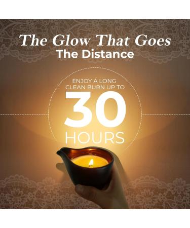 Love Light Soy Wax Massage Oil Candle - Romantic Aromatherapy Mood Enhancing Essential Oils Long-Lasting Moisturizing Lotion - White - Buy Online on GoSupps.com