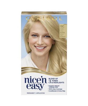 Clairol Nice'n Easy Permanent Hair Dye  10C Extra Light Cool Blonde Hair Color  Pack of 1 10C Extra Light Cool Blonde 6.26 Fl Oz (Pack of 1)