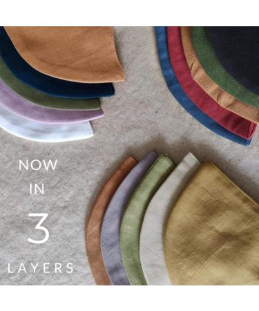 Cotton Linen Anti-Pollution Face Mask - 3 Layered Adjustable Washable & Reusable (Mud & Leaves) - International Shipping Available - Buy Online on GoSupps.com