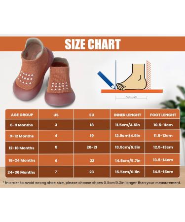 Dookeh Baby Shoes Non Slip Soft Sole Sneakers 9-12 Months (A3 Cherry) - Toddler First Walking Shoes for Boys and Girls - Buy Online on GoSupps.com
