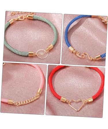 VALICLUD 4pcs Couple Bracelet Party Gifts Birthday Present Handmade Weaving Bracelet Solid Color Bracelet Bracelets Lucky Rope Bracelet Woven Bracelet Friendship Bracelet Hand Jewelry Charm - Buy Online on GoSupps.com