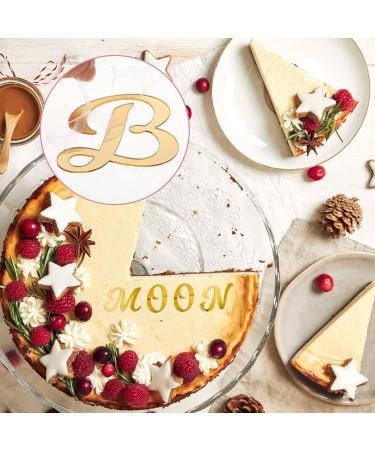 27 PCS Acrylic Alphabet Cake Topper Gold Cake Letters Decoration DIY Personalized Name Cupcake Toppers Mirror Alphabet A-Z Cake Picks for Birthday Party Wedding Graduation Cake Decoration (Uppercase) - Buy Online on GoSupps.com