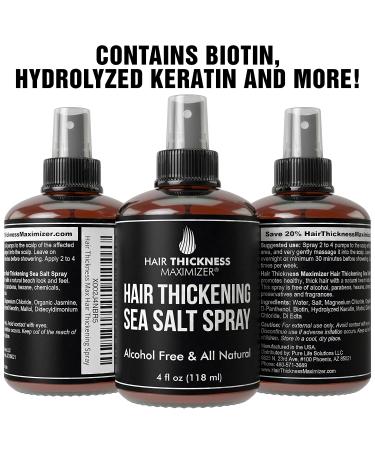 Sea Salt Spray for Hair Thickening with Biotin & Keratin - Alcohol-Free Volumizer for Hair Growth, Beard, Texture - Prevent Hair Loss & Thinning - Men and Women - Buy Online on GoSupps.com