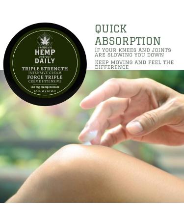 Hemp Daily Intensive Cream with Essential Oils - Vegan Organic 1.7 oz (2 Pack) | Original Triple Strength Formula - Buy Online on GoSupps.com