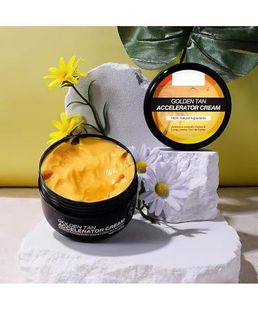 XdealCozyxc 100g Intensive Tanning Gel Tan Enhancer cream with Natural Ingredients Long-Lasting Rapid Shine Brown Tanning Butter for Sun-Beds & Outdoor Sun with glasses - Buy Online on GoSupps.com