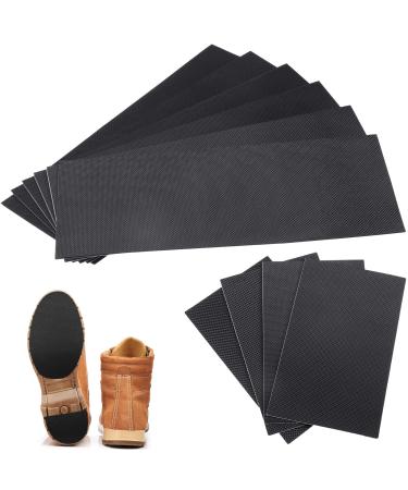 10 Pcs Large Shoe Slip Pad Non Slip Shoe Pads Self Adhesive Skid Shoe Tread Bottom Noise Reduction Rubber Sole for Men Women High Heel Leather Shoes (9.84 x 3.94 Inch  5.12 x 3.15 Inch)