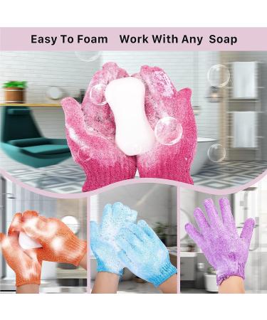 24 Pcs Double Sided Exfoliating Bath Gloves | Body Scrub Gloves for Beauty Spa Shower | 12 Colors - Buy Online on GoSupps.com