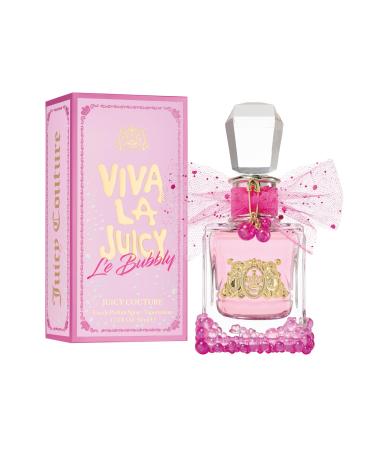 Juicy Couture Viva La Juicy Le Bubbly Eau De Parfum Luxury Women's Perfume with Notes of Champagne Inspired Pink Berries Gardenia Jasmine & Amber - Fruity & Sweet EDP Spray 1.7 Fl Oz (Pack of 1)