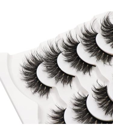 Losha Fluffy Wispy Cat Eye False Eyelashes 7 Pairs Pack - Handmade Natural Faux Mink Lashes (Style5) - Buy Online on GoSupps.com